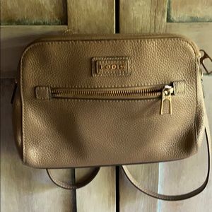 Brown purse can be made long or short